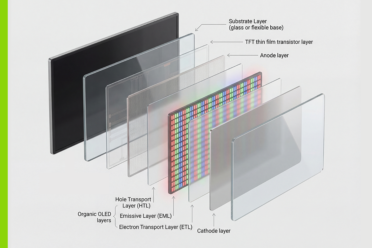 OLED paneel opbouw | Megekko academy
